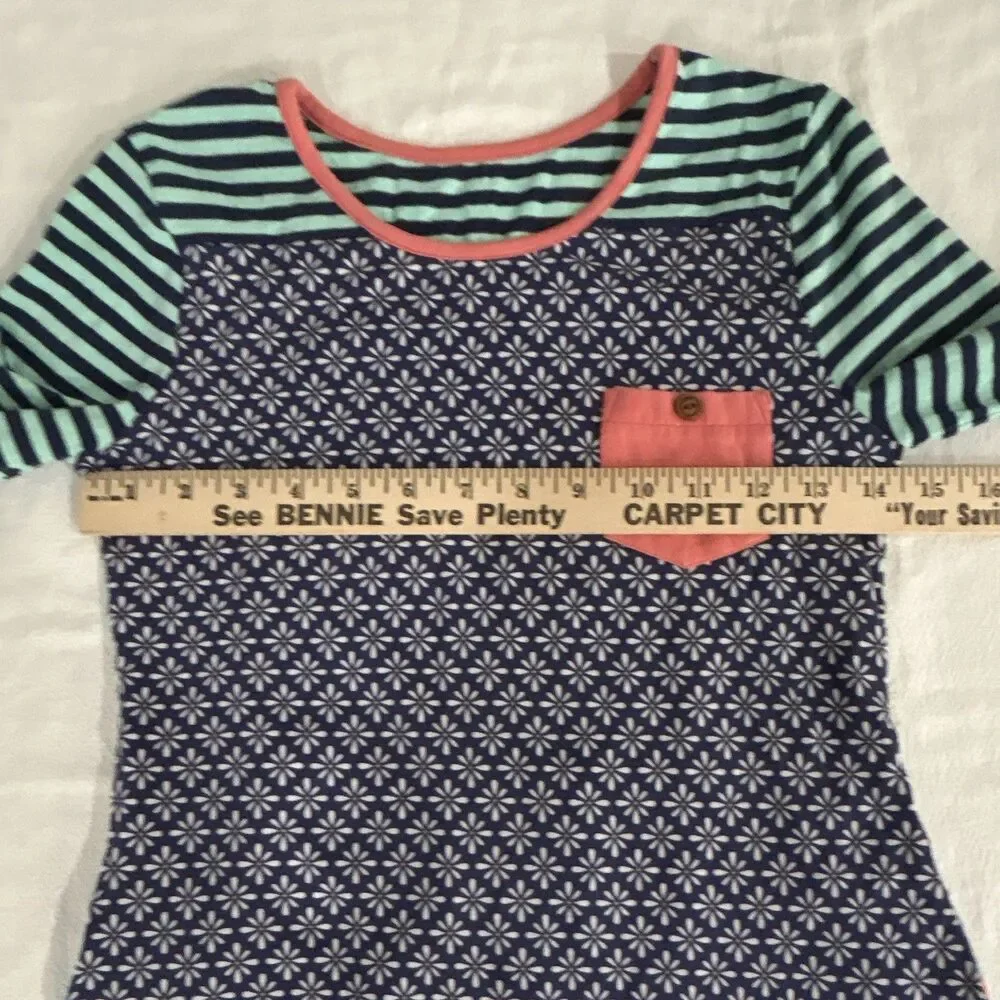 Serendipity Shrimp & Grits Kids Girls XXL 11-12 Floral Heart Tunic Tee 3752